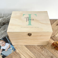 Load image into Gallery viewer, Personalised Initial New Baby Keepsake Box Various Colours - 5 Sizes