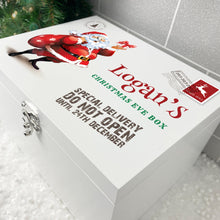 Load image into Gallery viewer, Personalised Santa Christmas Eve Box White Wooden Memory Box - 3 Sizes (22cm | 27cm | 30cm)