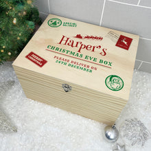 Load image into Gallery viewer, Personalised North Pole Postal Stamp Christmas Eve Box - 5 Sizes (16cm | 20cm | 26cm | 30cm | 36cm)