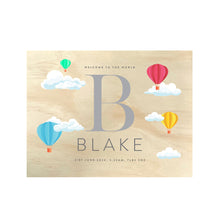 Load image into Gallery viewer, Personalised Hot Air Balloon New Baby Keepsake Box - 5 Sizes