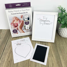 Load image into Gallery viewer, Baby Hand or Foot Print Framed Ink Keepsake Kit - 2 Designs