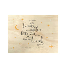 Load image into Gallery viewer, Personalised Twinkle Twinkle New Baby Keepsake Box - 5 Sizes (16cm | 20cm | 26cm | 30cm | 36cm)