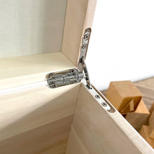 Load image into Gallery viewer, Personalised Blue Garland New Baby White Wooden Memory Box - 3 Sizes (22cm | 27cm | 30cm)