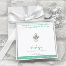 Load image into Gallery viewer, Angel Lanyard Pin Personalised Gift Box - Various Thank You Messages
