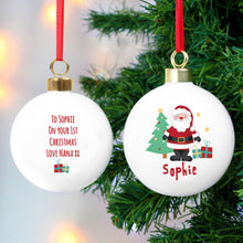 Load image into Gallery viewer, Personalised NICU Santa Bauble