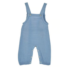 Load image into Gallery viewer, Dusty Blue Premature Baby Knitted Dungaree
