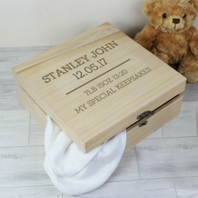 Load image into Gallery viewer, Any Message Personalised Wooden Keepsake Box
