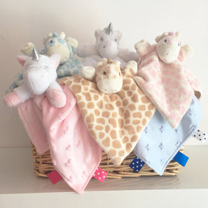 Soft Giraffe Baby Comforter - Pink