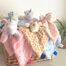 Load image into Gallery viewer, Soft Giraffe Baby Comforter - Blue
