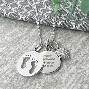 You added Personalised Sterling Silver Footprints and Cubic Zirconia Heart Necklace to your cart.