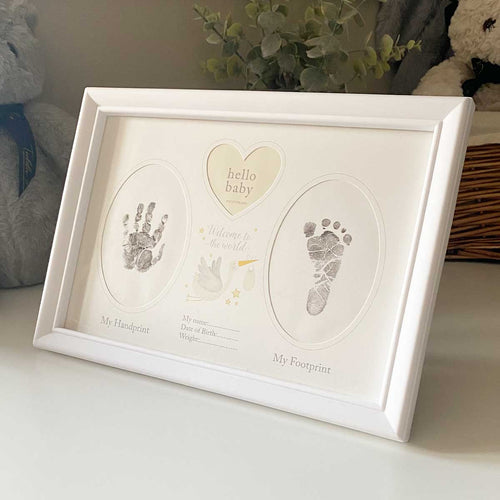 Newborn Milestone Photo Frame Kids Footprint Ink Pad Baby