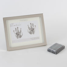 Load image into Gallery viewer, Silverplated Twins Handprints Frame by Bambino

