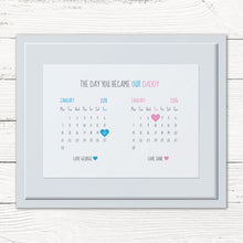 Load image into Gallery viewer, The Day You Became My/Our Mummy/Daddy Personalised Print
