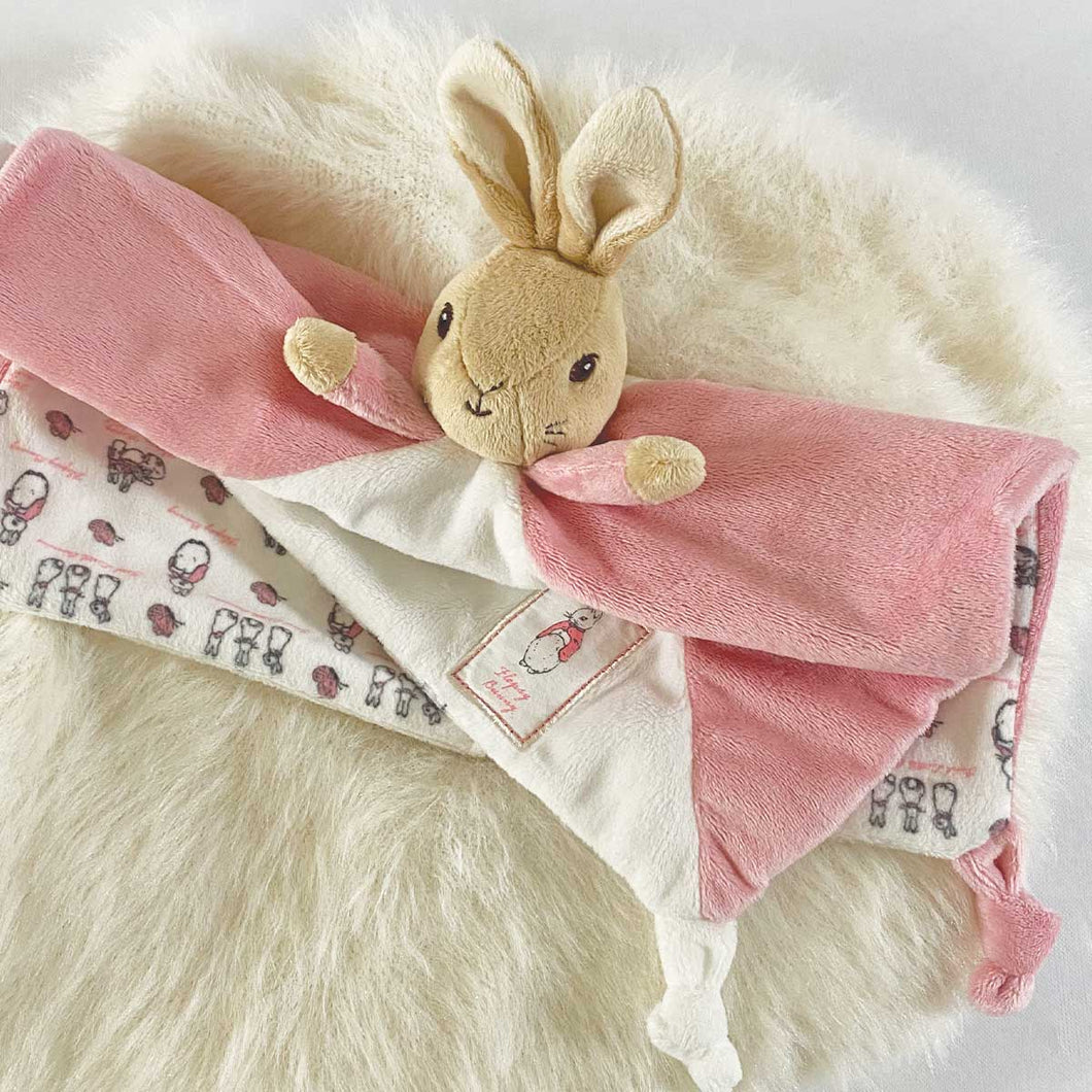 Personalised Classic Peter Rabbit™ Collection Plush Baby Comfort Blanket - Flopsy