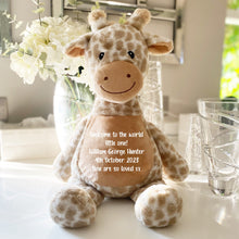 Load image into Gallery viewer, Personalised Record-A-Voice Keepsake Memory Giraffe
