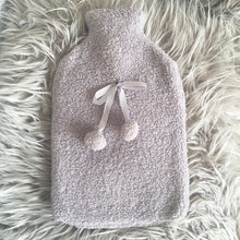 Load image into Gallery viewer, Hot Water Bottle with Faux Shearling Cover - Grey
