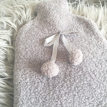 Load image into Gallery viewer, Hot Water Bottle with Faux Shearling Cover - Grey
