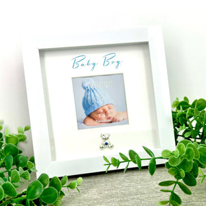 Baby Boy Box Frame With Engraving Plate