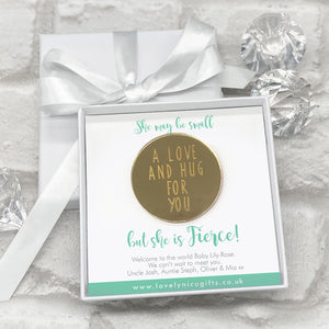 Mirrored A Love & A Hug Token Personalised Gift Box - Various Supportive Messages