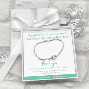 Star Bracelet Personalised Gift Box - Various Thank You Messages