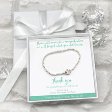 Load image into Gallery viewer, Star Bracelet Personalised Gift Box - Various Thank You Messages
