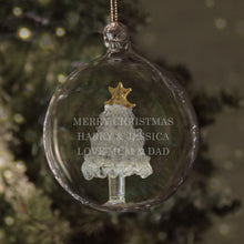 Load image into Gallery viewer, Personalised Christmas Glass Bauble - Reindeer, Tree, Angel, LED Angel
