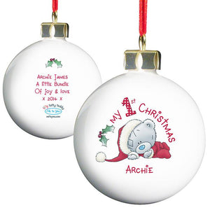 You added Personalised 'Me To You' My 1st Christmas Bauble to your cart.