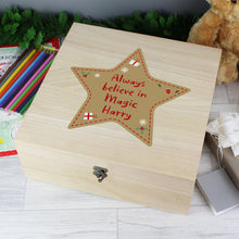 Load image into Gallery viewer, Personalised Christmas Large Wooden Keepsake Box
