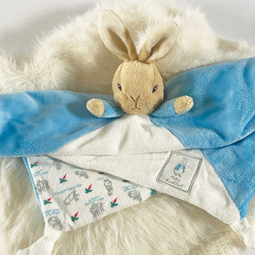 Personalised Classic Peter Rabbit™ Collection Plush Baby Comfort Blanket - Peter