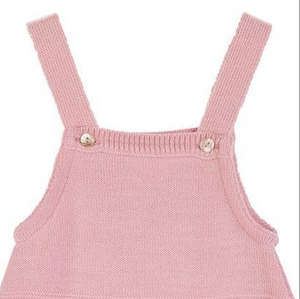 Dusty Blue Premature Baby Knitted Dungaree