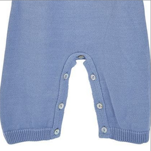 Dusty Blue Premature Baby Knitted Dungaree
