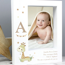Load image into Gallery viewer, Personalised Hessian Giraffe Box Photo Frame
