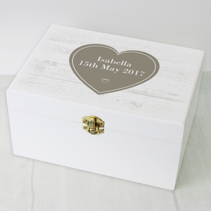 You added Personalised Rustic Heart White Wooden Keepsake Box to your cart.