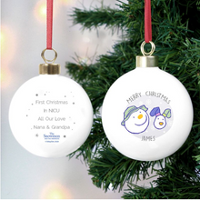 Load image into Gallery viewer, Personalised The Snowman and the Snowdog Bauble
