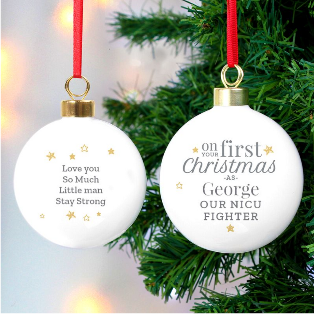 Personalised 'First Christmas as' Bauble