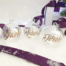 Load image into Gallery viewer, Personalised Angel Iridescent Glass Bauble
