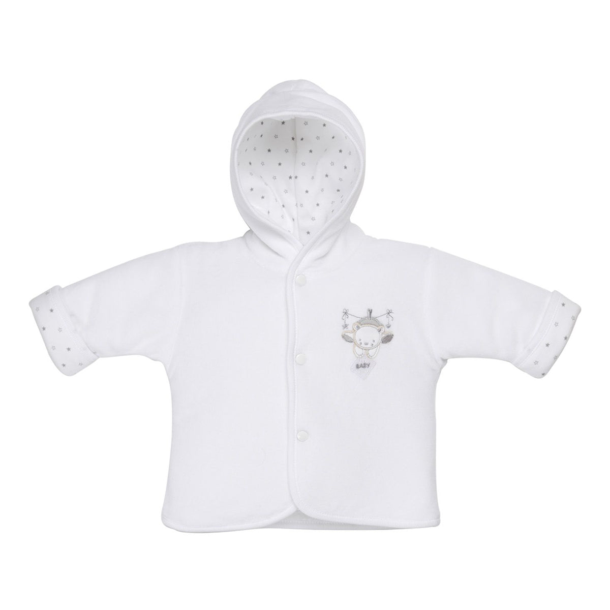Tiny Baby Bear Hooded Jacket White – Lovely NICU Gifts