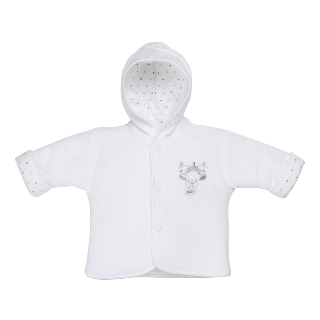 Tiny Baby Bear Hooded Jacket - White