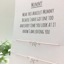 Load image into Gallery viewer, Mummy &amp; Daughter Bow Bracelets Set
