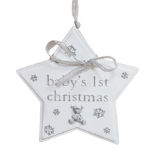 Load image into Gallery viewer, Bambino Star Shaped Resin Plaque 1st Christmas

