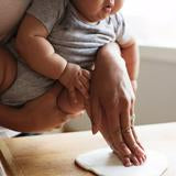 Load image into Gallery viewer, Clay Baby Hand &amp; Foot Impression Moulding Kit- White Clay
