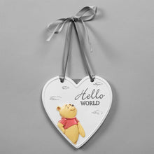 Load image into Gallery viewer, Disney Christopher Robin Relief Heart &quot;Hello World Plaque&quot;
