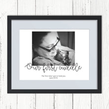 Load image into Gallery viewer, Our First Cuddle NICU Personalised Photo Print
