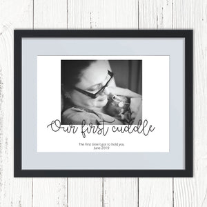 Our First Cuddle NICU Personalised Photo Print