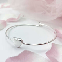 Load image into Gallery viewer, Sterling Silver Heart Bangle
