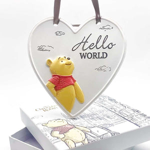 Disney Christopher Robin Relief Heart "Hello World Plaque"