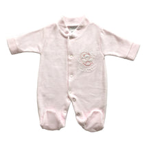 Load image into Gallery viewer, Incubator Velour &#39;Rock a by baby&#39; Baby Grow - Pink
