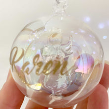 Load image into Gallery viewer, Personalised Angel Iridescent Glass Bauble
