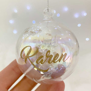 You added Personalised Angel Iridescent Glass Bauble to your cart.